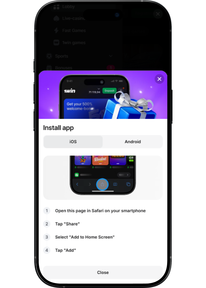 iOS 1win app download available for iPhone betting enthusiasts